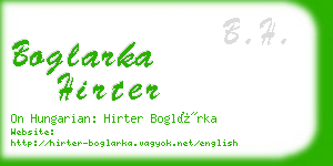 boglarka hirter business card